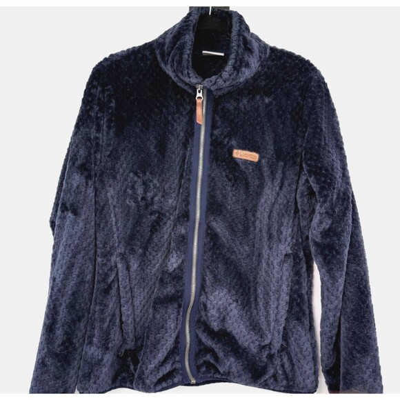 Columbia Women’s L Blue Fire Side II Sherpa Jacket Full-Zip Fleece Soft Cozy - Picture 2 of 8